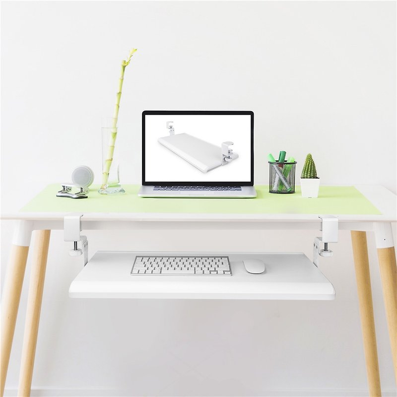 AIDATA Ergonomic Height Adjustable Keyboard Stand 70*31cm White KB-3010W - Computer Accessories - Other Materials White