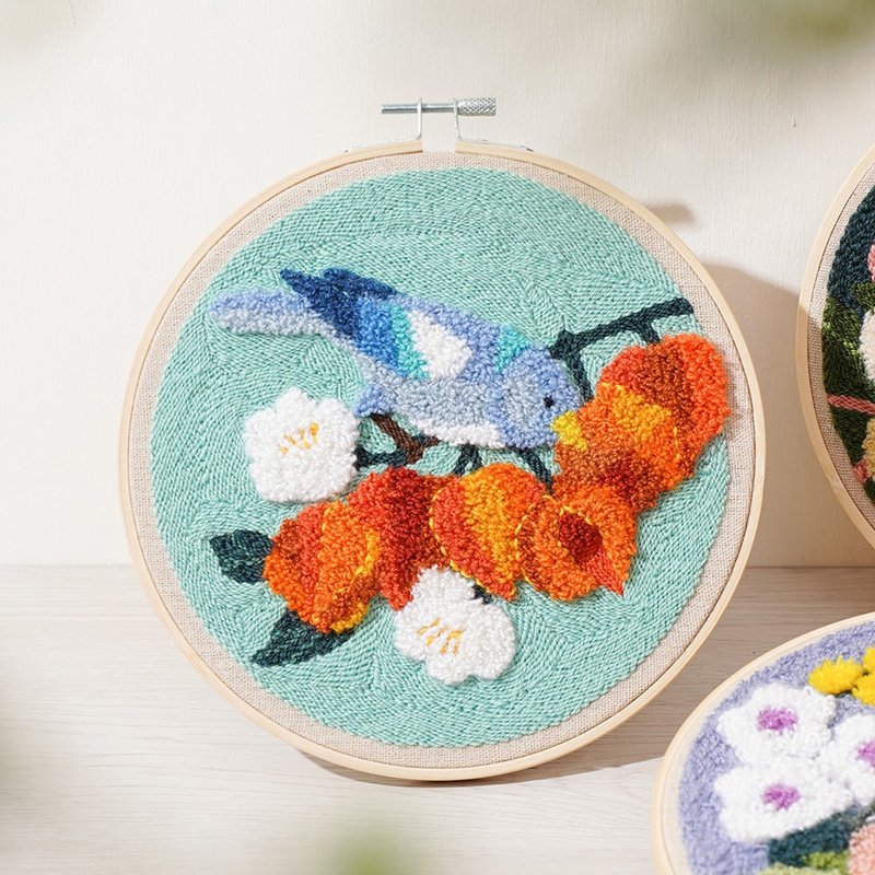 【Autumn】Stitching Hoop - Punch Needle Embroidery | Xiu Crafts - เย็บปัก/ถักทอ/ใยขนแกะ - งานปัก หลากหลายสี