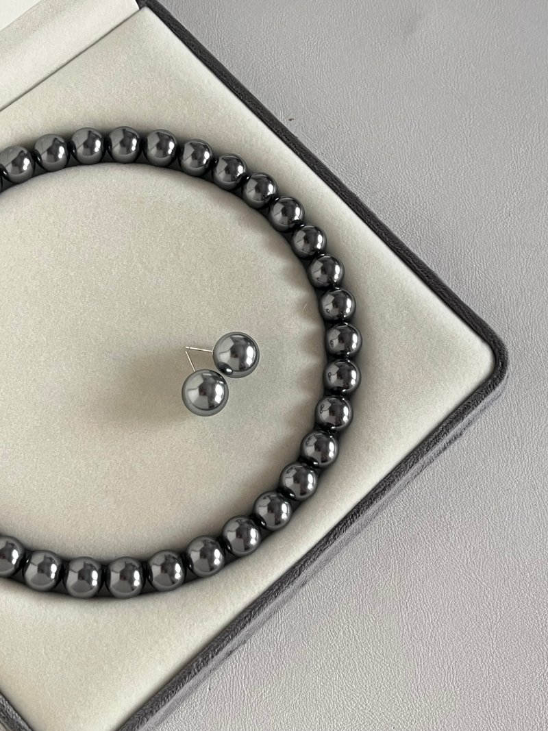 Tahitian black pearl necklace imported from Shijia Pearl Gift - Necklaces - Other Materials Black