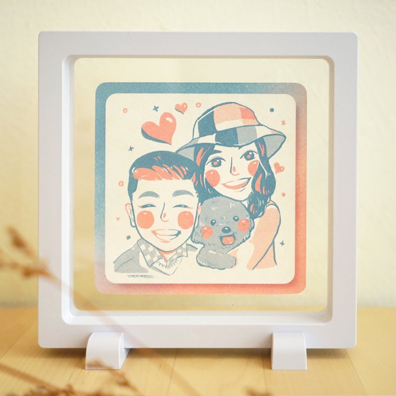 Add-on product-film display frame with the same illustration/portrait painting/pet painting/customization - ภาพวาดบุคคล - พลาสติก 