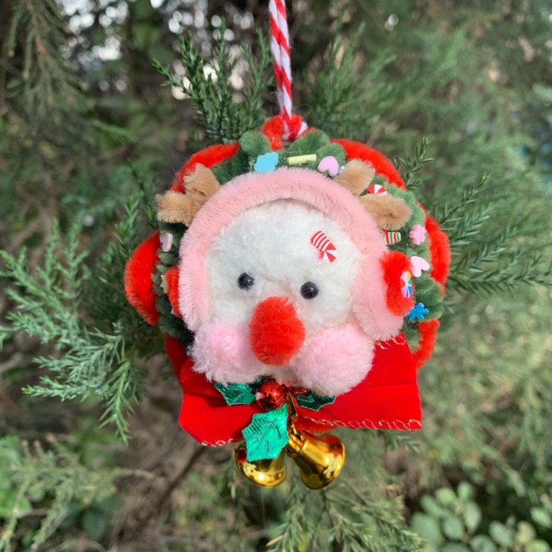 snowman wreath charm kit - Knitting, Embroidery, Felted Wool & Sewing - Other Materials Multicolor