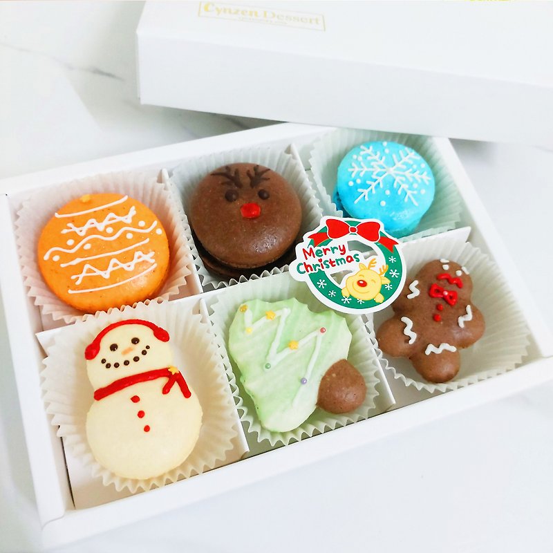 6 Into Macarons-Christmas Gift Box [Christmas Gift, Birthday Gift] - Cake & Desserts - Fresh Ingredients 