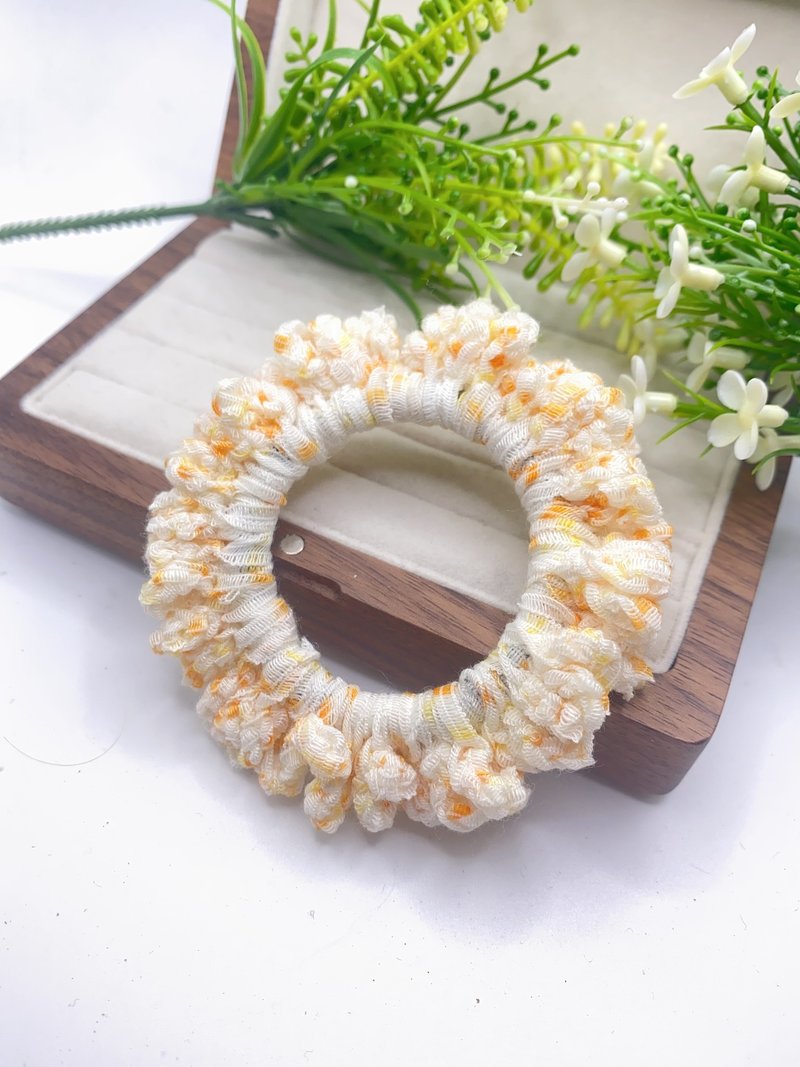 享想手作編織-浪漫春夏款 - 髮夾/髮圈 - 其他材質 橘色