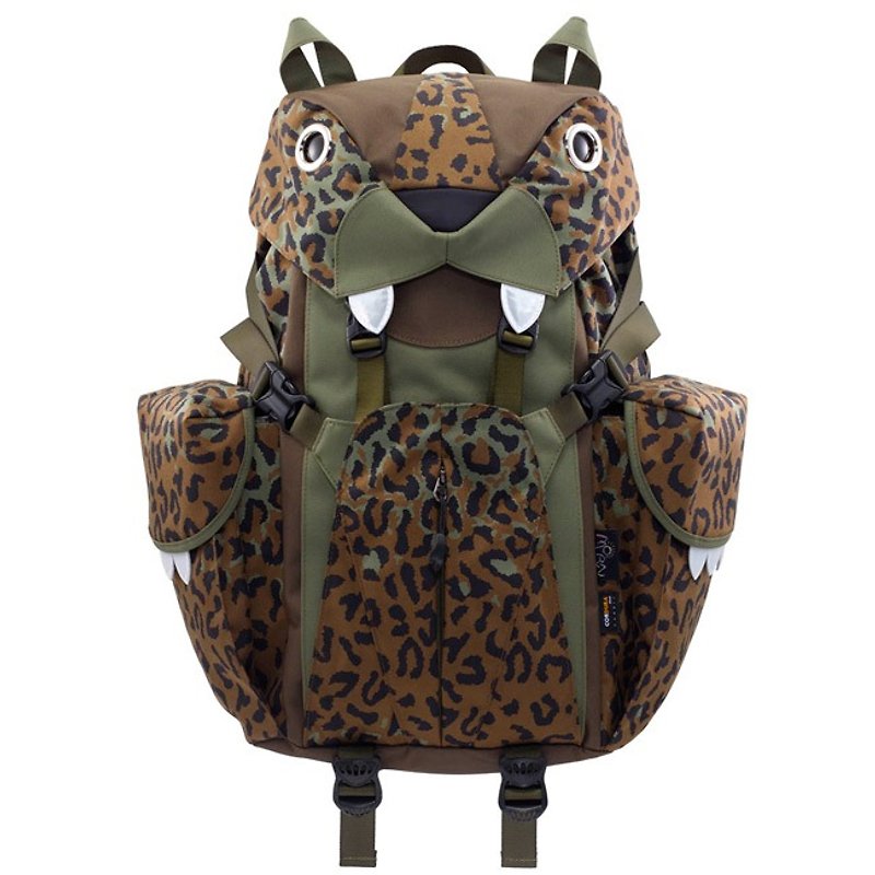 Morn Creations Genuine Cute Tiger Computer Backpack-Leopard Print (BC-320-LC) - กระเป๋าเป้สะพายหลัง - วัสดุอื่นๆ สีนำ้ตาล