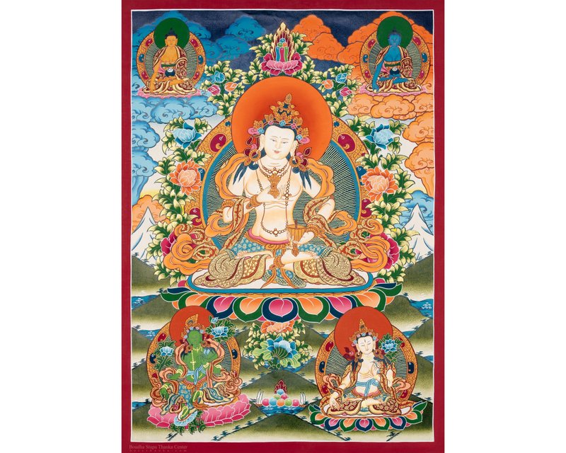 佛教多杰桑巴唐卡藝術 - 神聖淨化 - 壁貼/牆壁裝飾 - 其他材質 多色