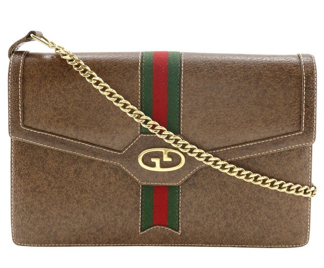 希少品 OLD GUCCI PVC レザー 2WAY ショルダーバッグ 茶 日本直送】グッチ GUCCI オールドグッチ ショルダーバッグ