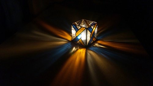 LUMIROOMI 璃光之間 霓光盒/玻璃燭臺/器皿/擺飾/鑲嵌玻璃/寶藍