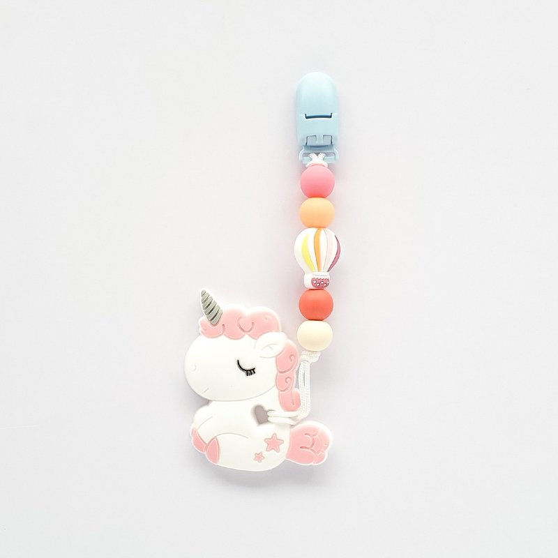 5 wordless hot air balloon pink fantasy unicorn teether/customized pacifier chain - Kids' Toys - Other Materials Multicolor