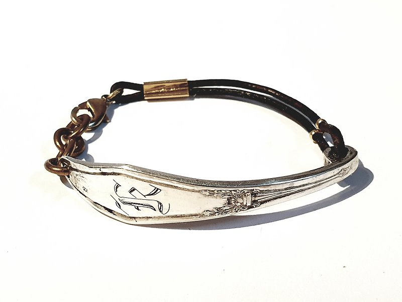 Oˋre Jewelry European antique tableware metalworking vintage bracelet can be customized hand around - Bracelets - Copper & Brass 