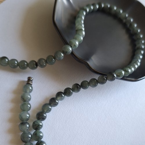 翡翠百貨 jade store 天然翡翠冰種烏雞100顆珠串手串頸鏈 | 天然翡翠玉器