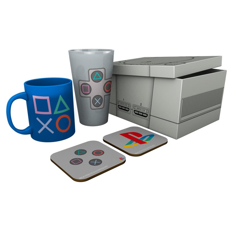 Officially Licensed PlayStation Classic 5-in-1 Christmas Gift Set - Cups - Pottery Multicolor