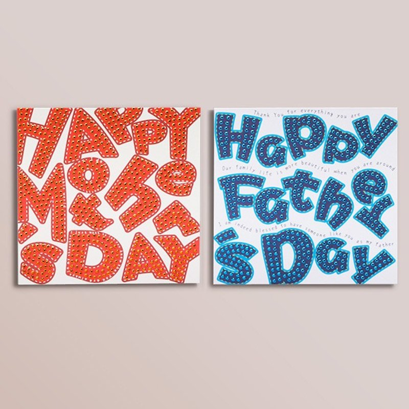 [GFSD] Rhinestone Boutique-Handmade Greeting Cards-Thanksgiving Mother's Day/Thanksgiving Father's Day Card - การ์ด/โปสการ์ด - กระดาษ ขาว