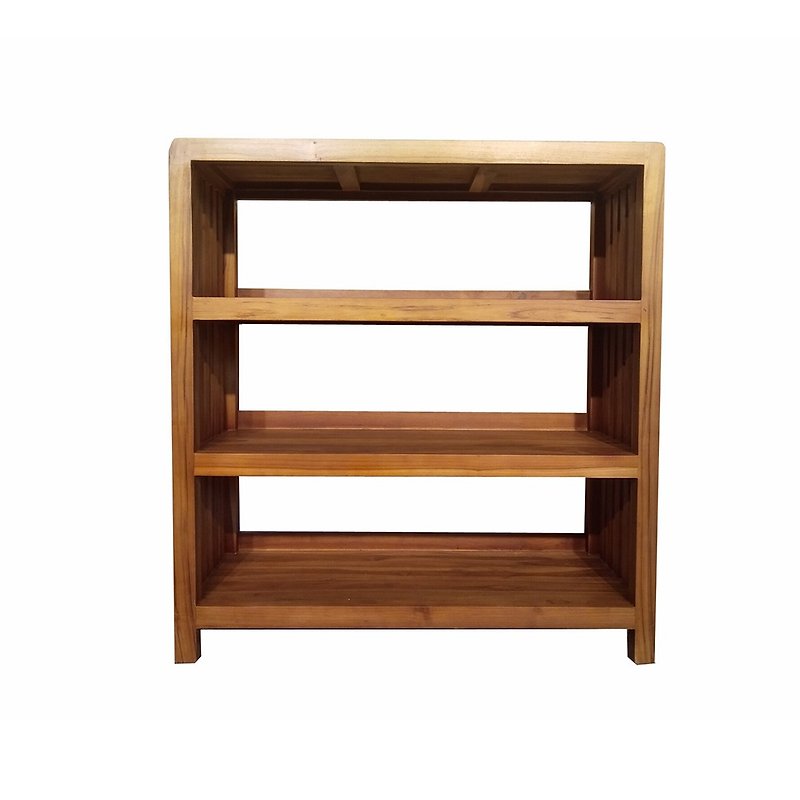 [Jidi City 100% Teak Furniture] MU-03BS1 Teak Three-Layer Storage Rack Shelf Display Rack - Bookshelves - Wood Brown