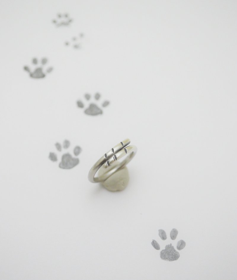 meow.claw mark.Silver Ring - General Rings - Sterling Silver Silver