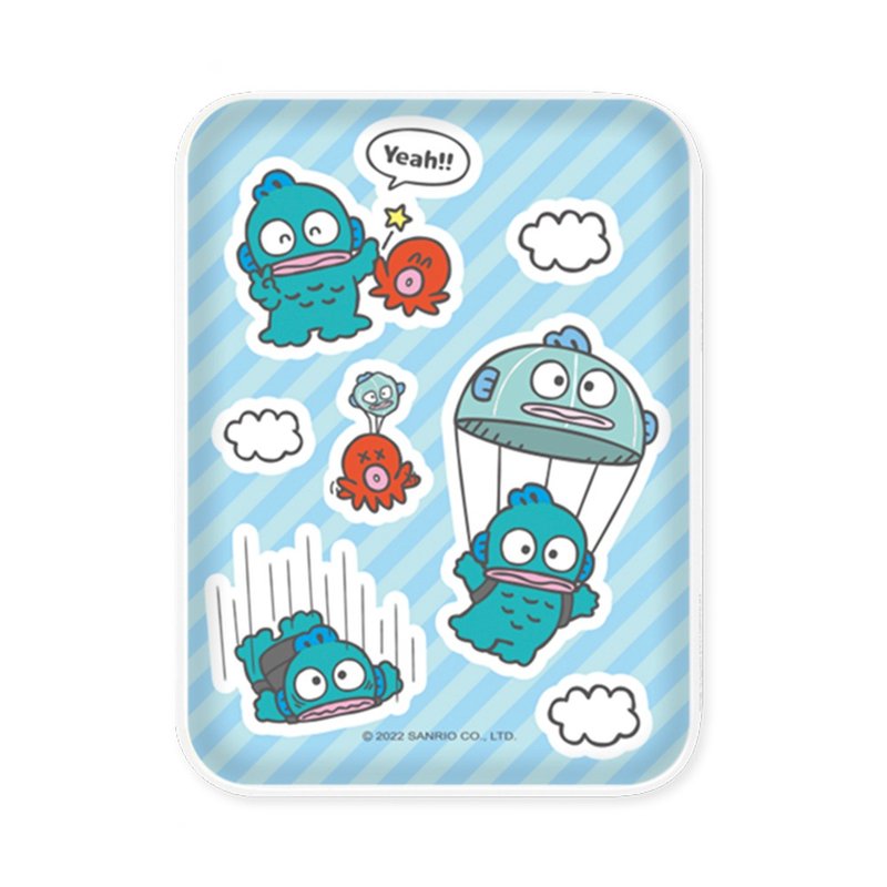 【Hong Man】Sanrio Series Pocket Power Bank Sticker Wind Hanton - Chargers & Cables - Plastic Blue