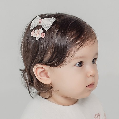 日安朵朵 Happy Prince 韓國製 Lavender女嬰兒童髮夾2件組