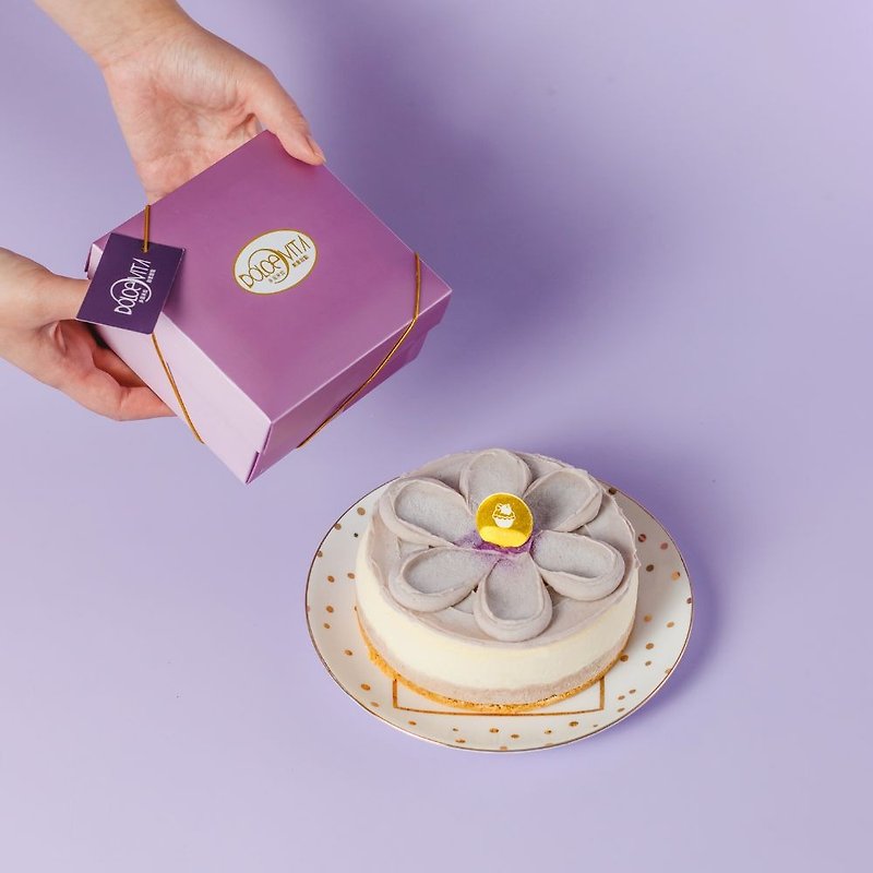 Taro Flowers Bloom - Taro Heavy Cheese (4 inches), dense taro puree, so fragrant - Cake & Desserts - Fresh Ingredients Purple
