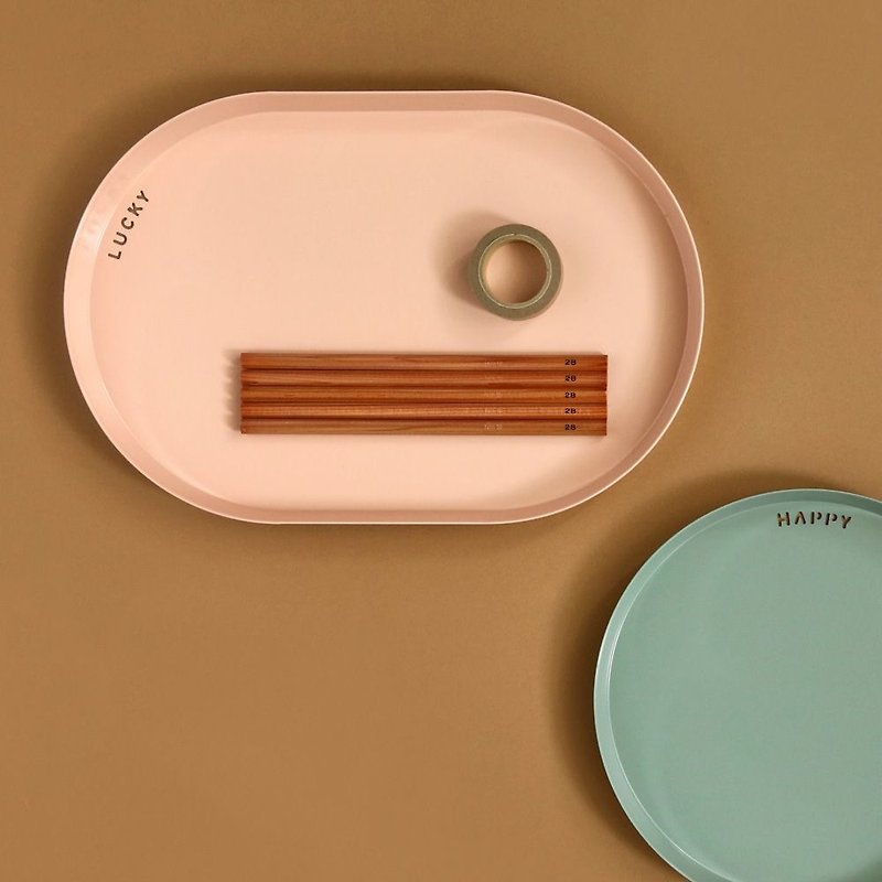 Geometric Creative Desktop Storage Tray - Oval -02 Sweet Powder, E2D10607 - Storage - Other Materials Pink