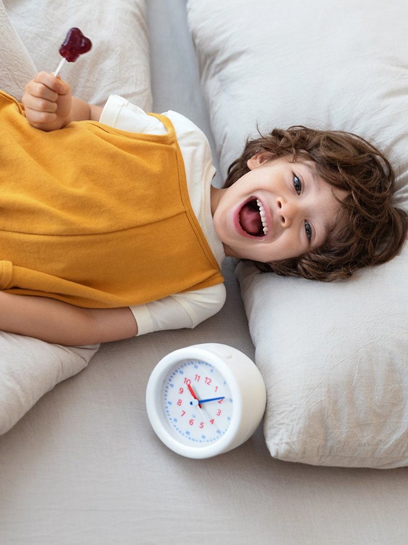 Little Ben Alarm Clock Children's Silent Student Timing Bedside Bedroom Clock with Storage Behind - นาฬิกา - พลาสติก ขาว