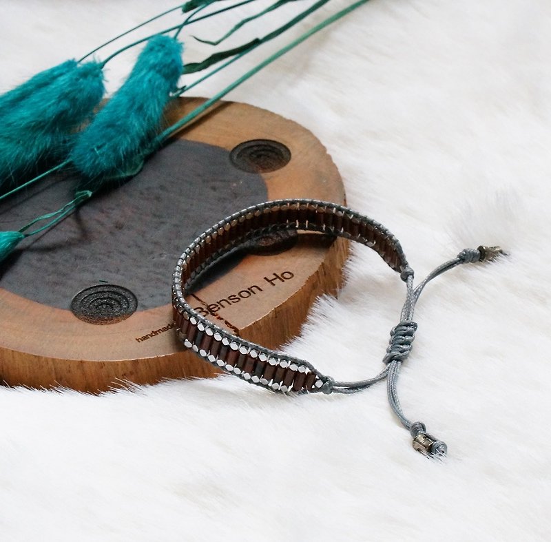 Handmade Mahogany Bracelet - Bracelets - Semi-Precious Stones 