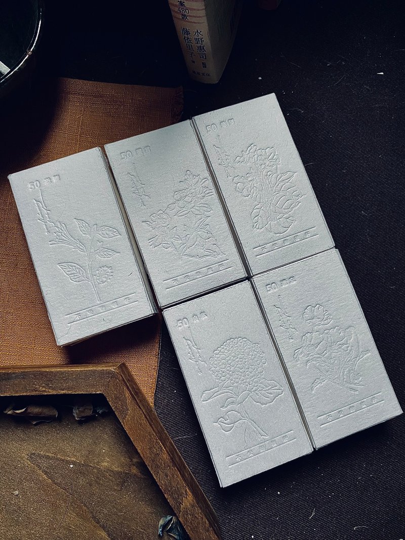 Letterpress Printing Handmade Japanese Corner Nails Carton Design Small Items - กล่องของขวัญ - กระดาษ ขาว