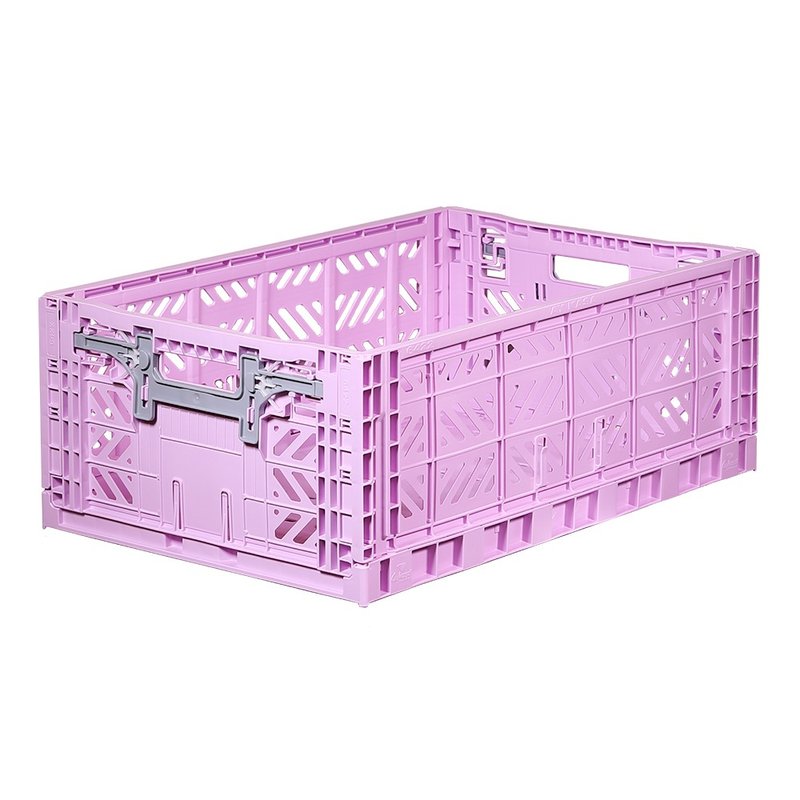 Turkey Aykasa Folding Storage Basket (L)-Lavender Purple - Storage - Plastic Purple