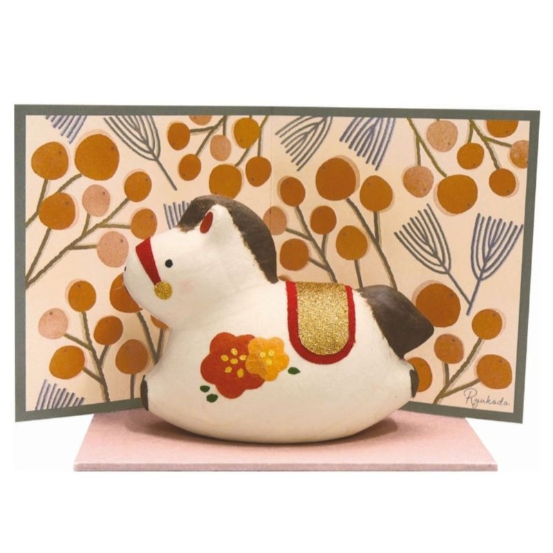 馬年和紙手作擺飾－南天松屏跳馬 - 擺飾/家飾品 - 陶 