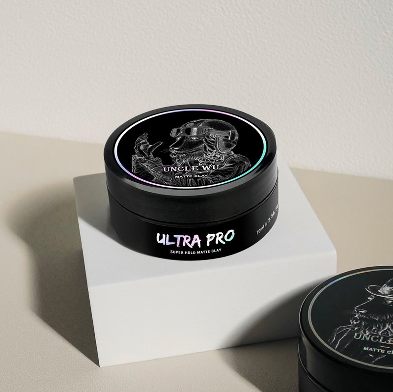 【UncleWu】ULTRA PRO | 高嶺土 硬髮泥 | 油頭 飛機頭 好造型 - 男性保養/清潔/修容工具 - 其他材質 