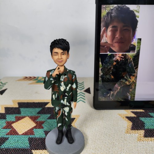 uDesign優湛 客製化人物公仔 人偶 3D人像畫 似顏繪 定製 軍人 生日 紀念 禮物
