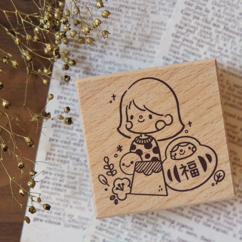 Rubber stamp/A girl and her favorite things/Hiyori - ตราปั๊ม/สแตมป์/หมึก - พลาสติก สีแดง