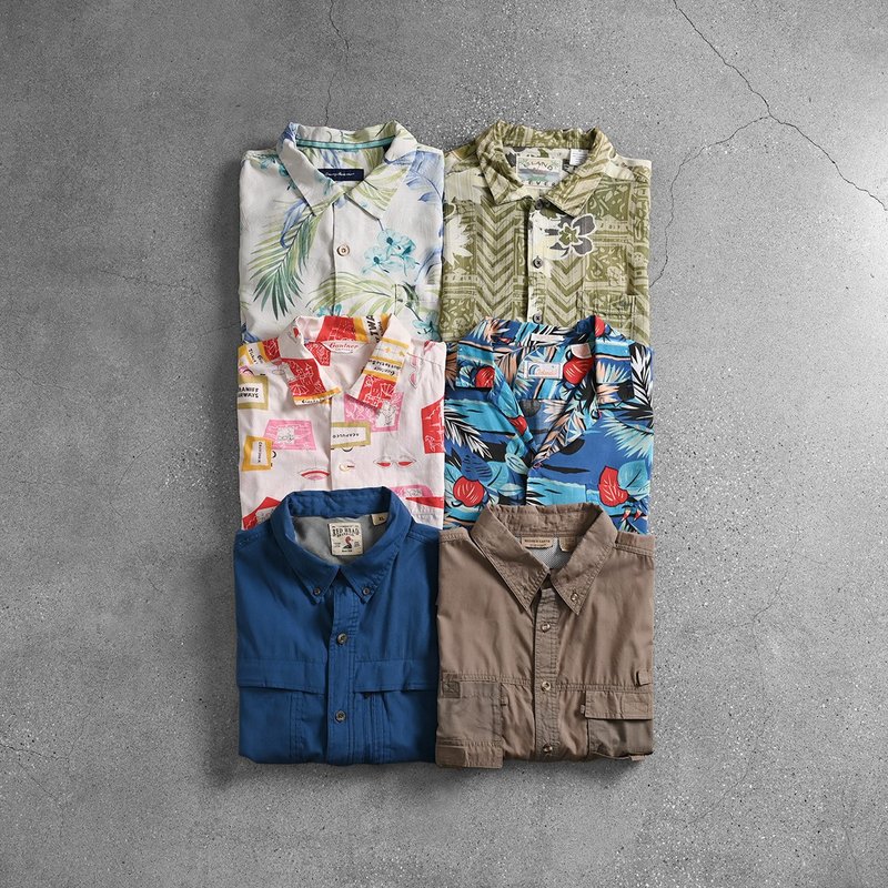 Vintage Aloha Shirts - Men's Shirts - Cotton & Hemp Multicolor