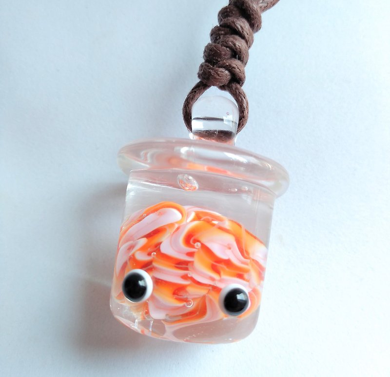 Brain in formalin - Necklaces - Glass Orange