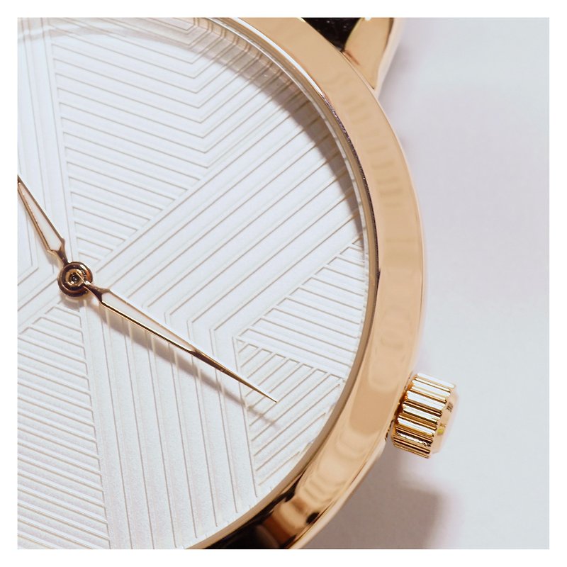 Simple texture watch-limited Rose Gold/ no scale - นาฬิกาผู้หญิง - โลหะ สีทอง