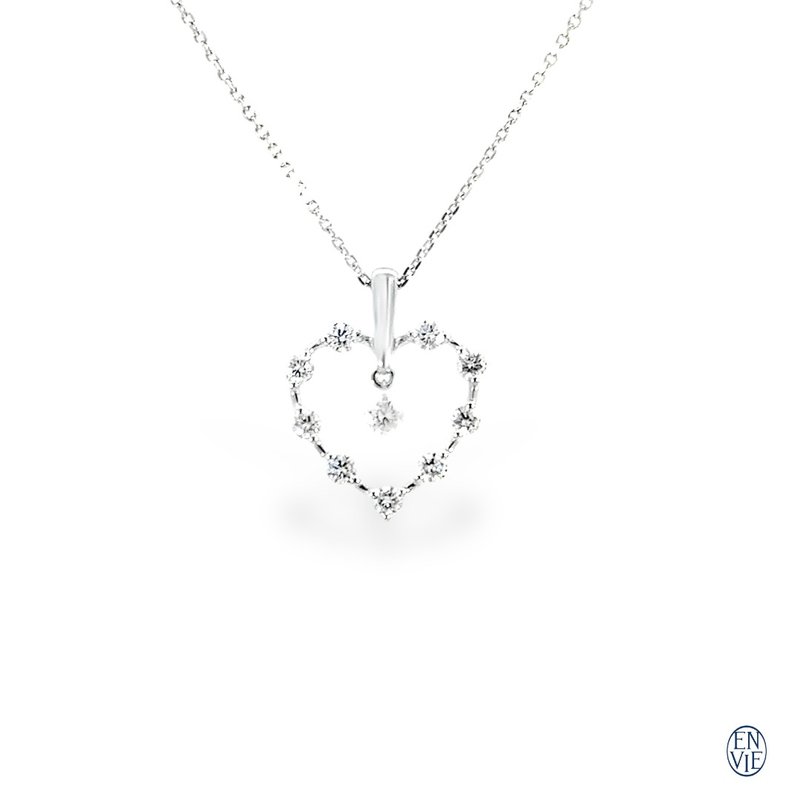 頂級18K白金 天然鑽石造型墜鍊 18K WG Diamond Necklace - 項鍊 - 貴金屬 