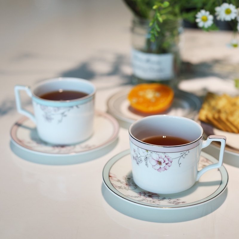 【A&L】Chinese Elegant Bone China Cup Set Gift Box - Mugs - Porcelain Multicolor