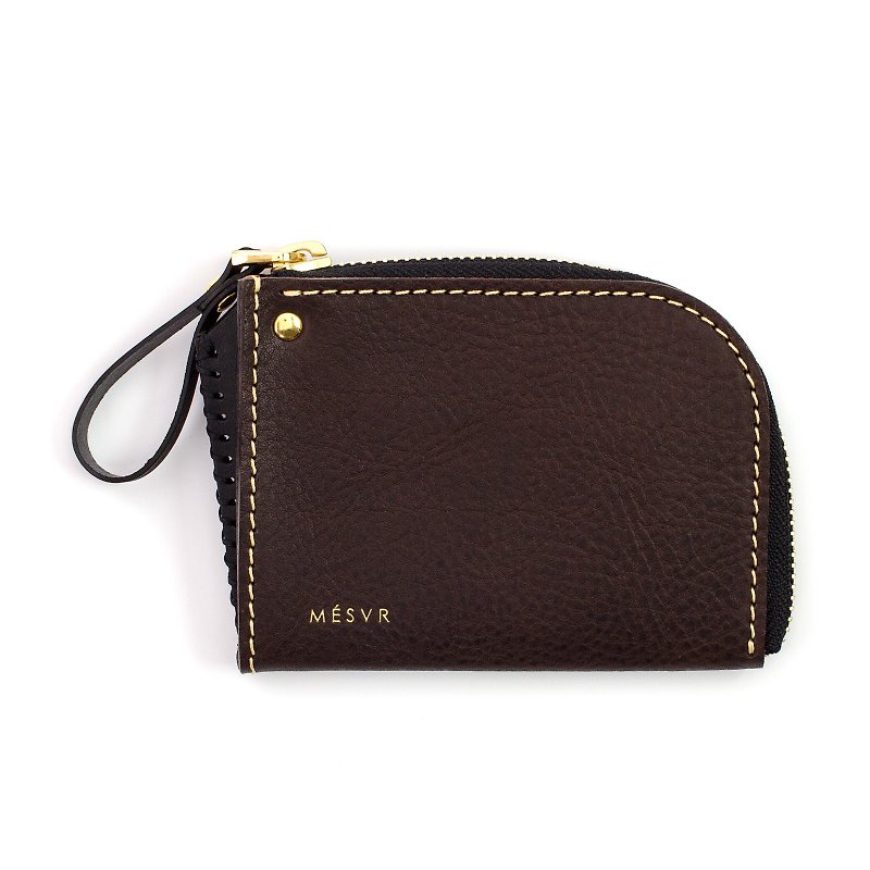Minerva I Zipper Wallet I Coin Purse Pouch - Wallets - Genuine Leather Brown