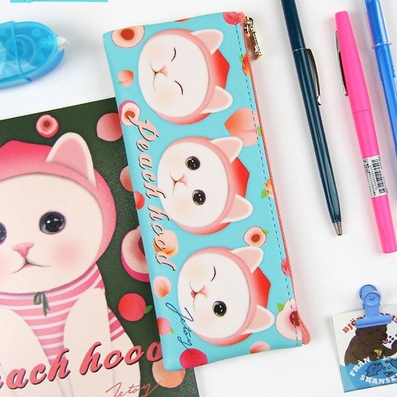 JETOY, sweet cat light pencil case II_Peach hood J1704104 - Pencil Cases - Other Materials Red