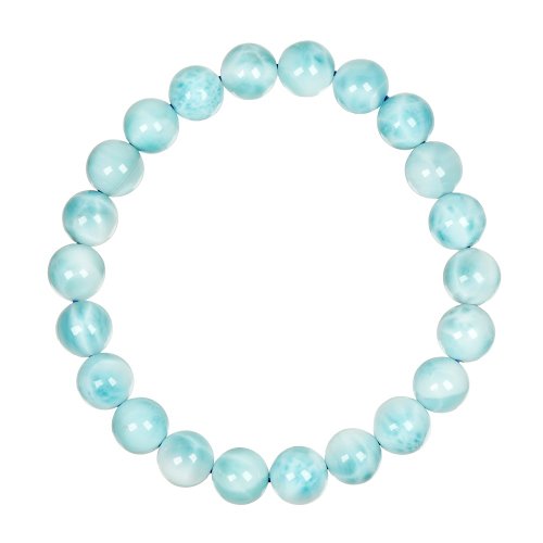 正佳珠寶 Gemsrich Jewelry 【正佳珠寶】海紋石 拉利瑪 頂級冰海藍 8.4-8.8mm 海紋石手珠