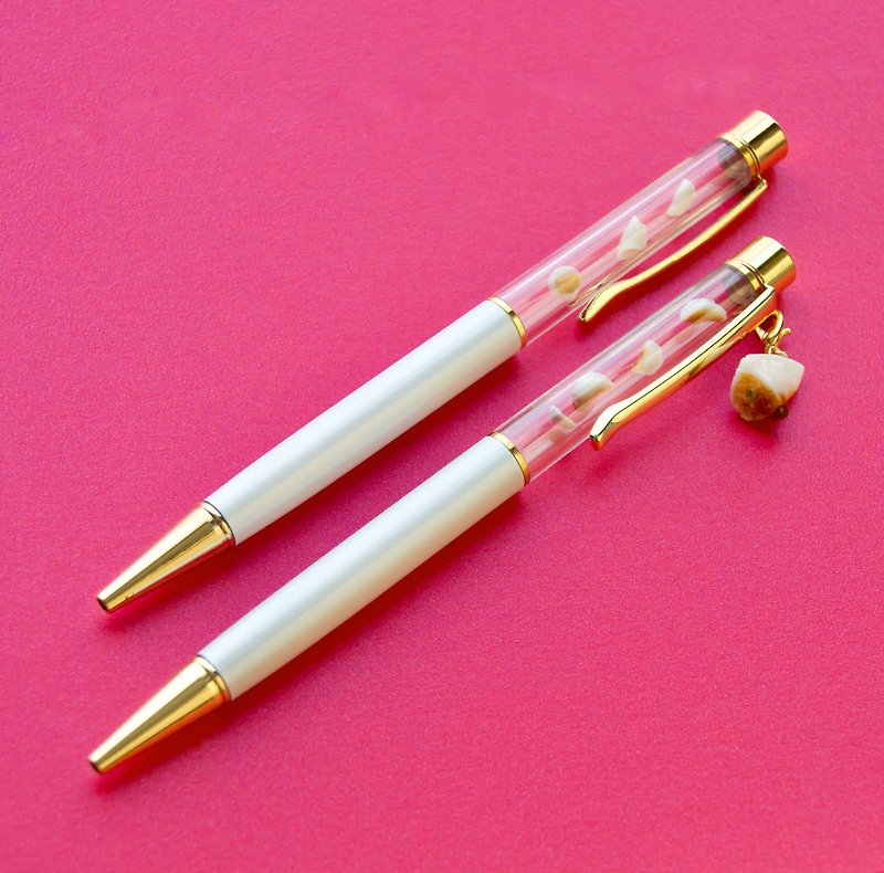 A ballpoint pen for gyoza lovers who want to boost their mental stamina too - ไส้ปากกาโรลเลอร์บอล - ดินเหนียว ขาว