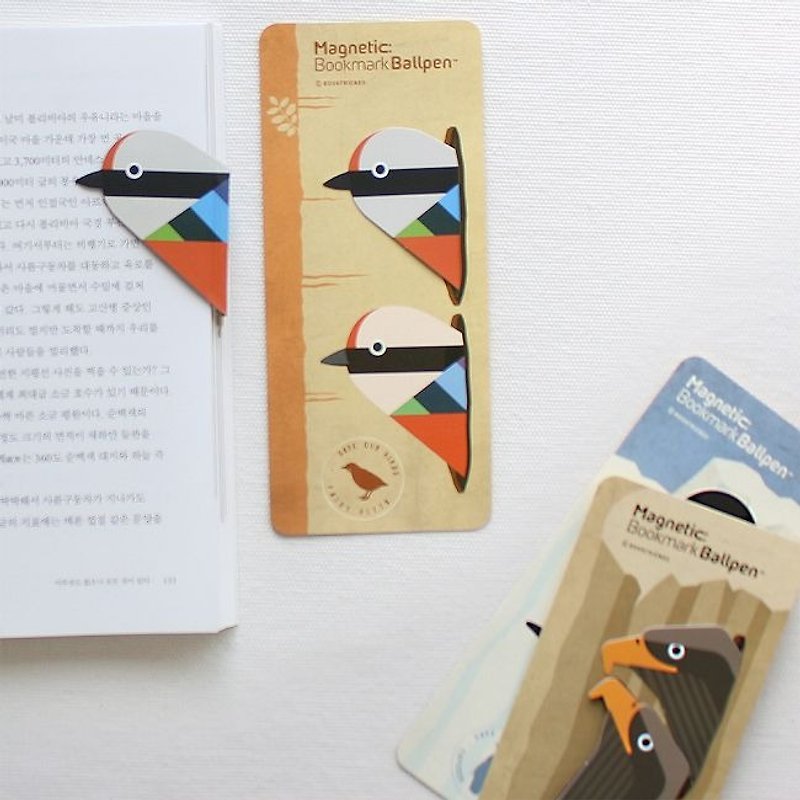 bookfriends-Birds Magnets Bookmark Pens 2 Into Group - Eight Color Birds, BZC24609B - Ballpoint & Gel Pens - Paper Multicolor