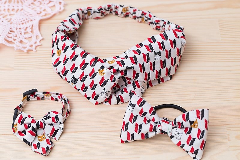 "Three flower cat hand flower" hand hair band collar hair child child section can be split five groups - Other - Cotton & Hemp Multicolor