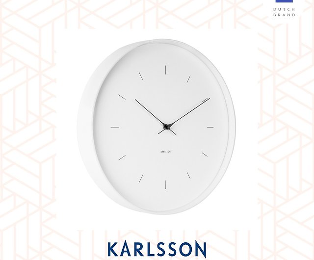 オランダ カールソン 掛け時計 37.5cm バタフライハンズ 大 ホワイト 