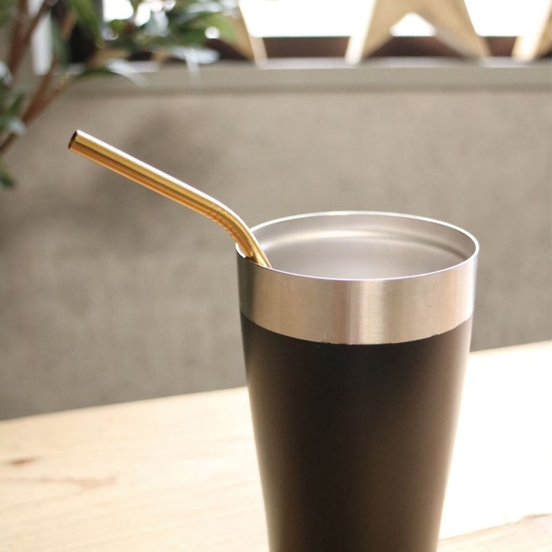 【DESTINO STYLE】Japan ROCCO 3-color Stainless Steel environmental protection straw set (with cleaning brush) - Reusable Straws - Stainless Steel 
