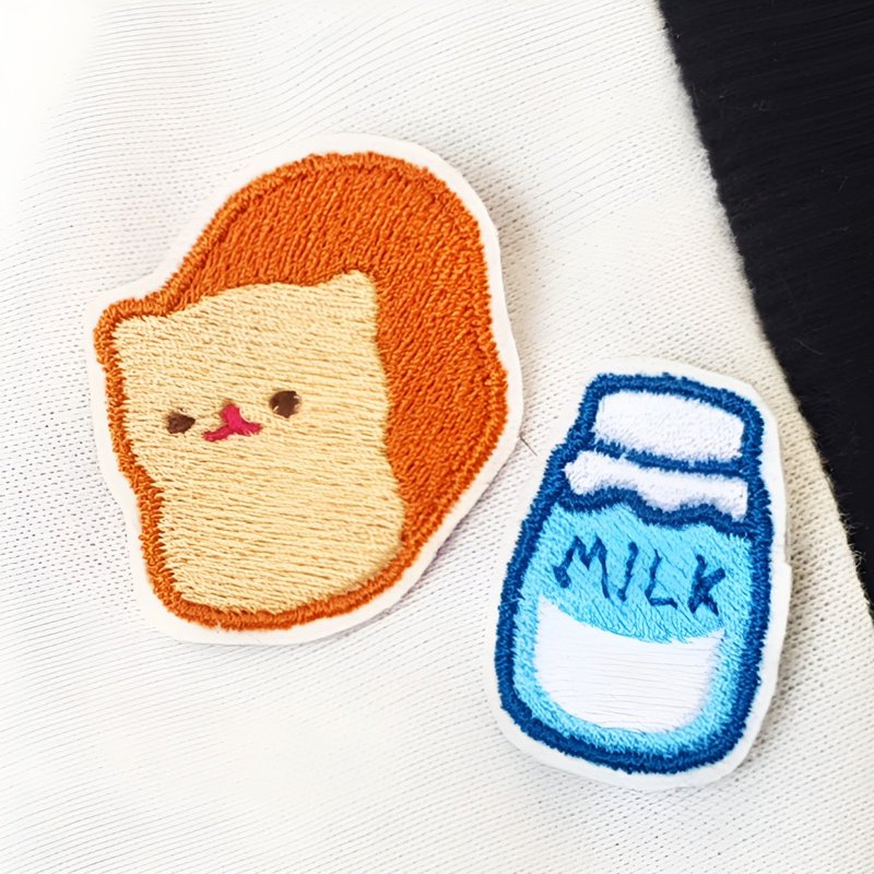 Bread Cat Embroidery wappen patch - อื่นๆ - หนังเทียม สีนำ้ตาล