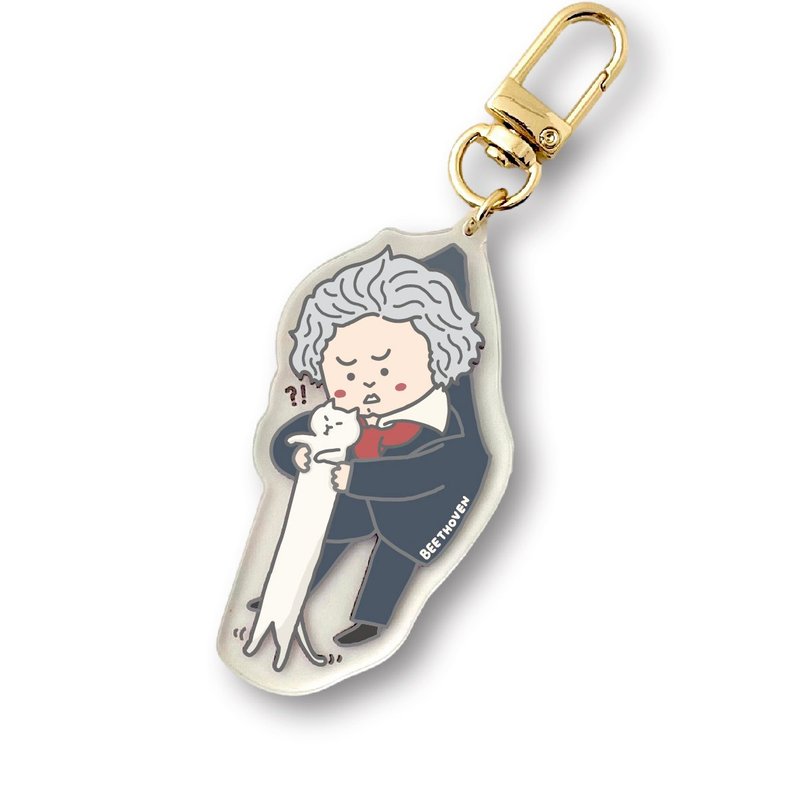 【Beethoven】Acrylic Charm - Keychains - Acrylic White