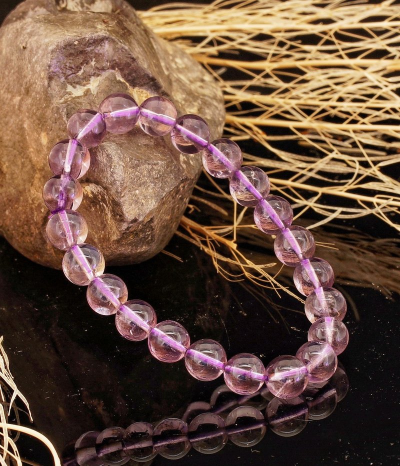 紫阿賽斯特萊 8mm 水晶手鍊 ( Purple Azeztulite 8mm Bracelet ) - 手鍊/手環 - 水晶 