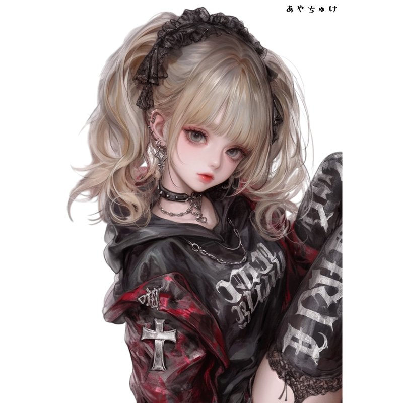 【10月新作5】07-094-0226  人物ステッカー  ライトパンクガール - 貼紙 - 紙 