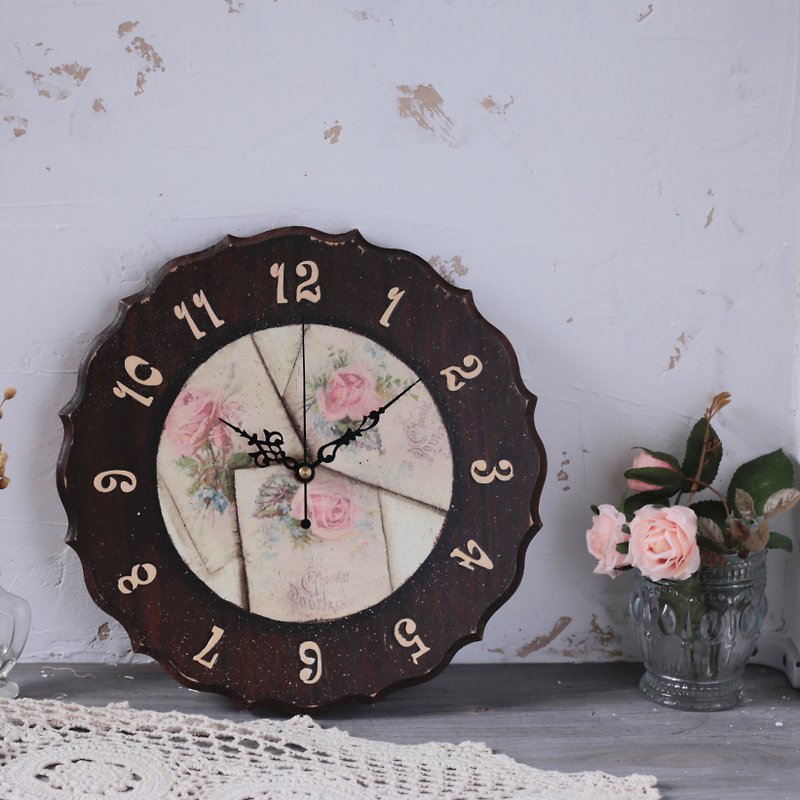 カントリースタイルのレトロな時計 - 時計 - 木製 