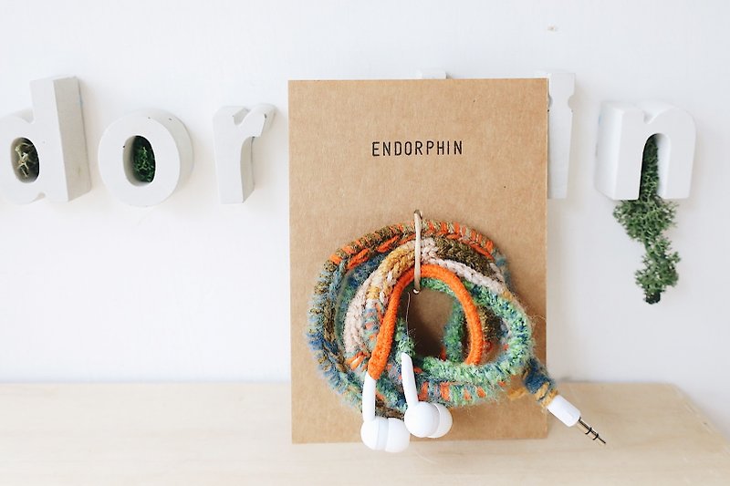 [Endorphin] headphones to wear sweaters. From no knot - หูฟัง - ขนแกะ สีเขียว
