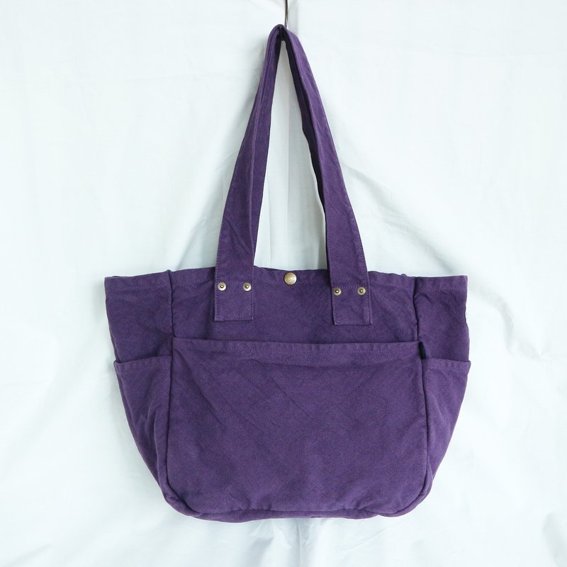 Work Tote Bag S [2024 Fall/Winter Limited Edition Color: Pansy] (VC-3S) - กระเป๋าถือ - ผ้าฝ้าย/ผ้าลินิน สีม่วง